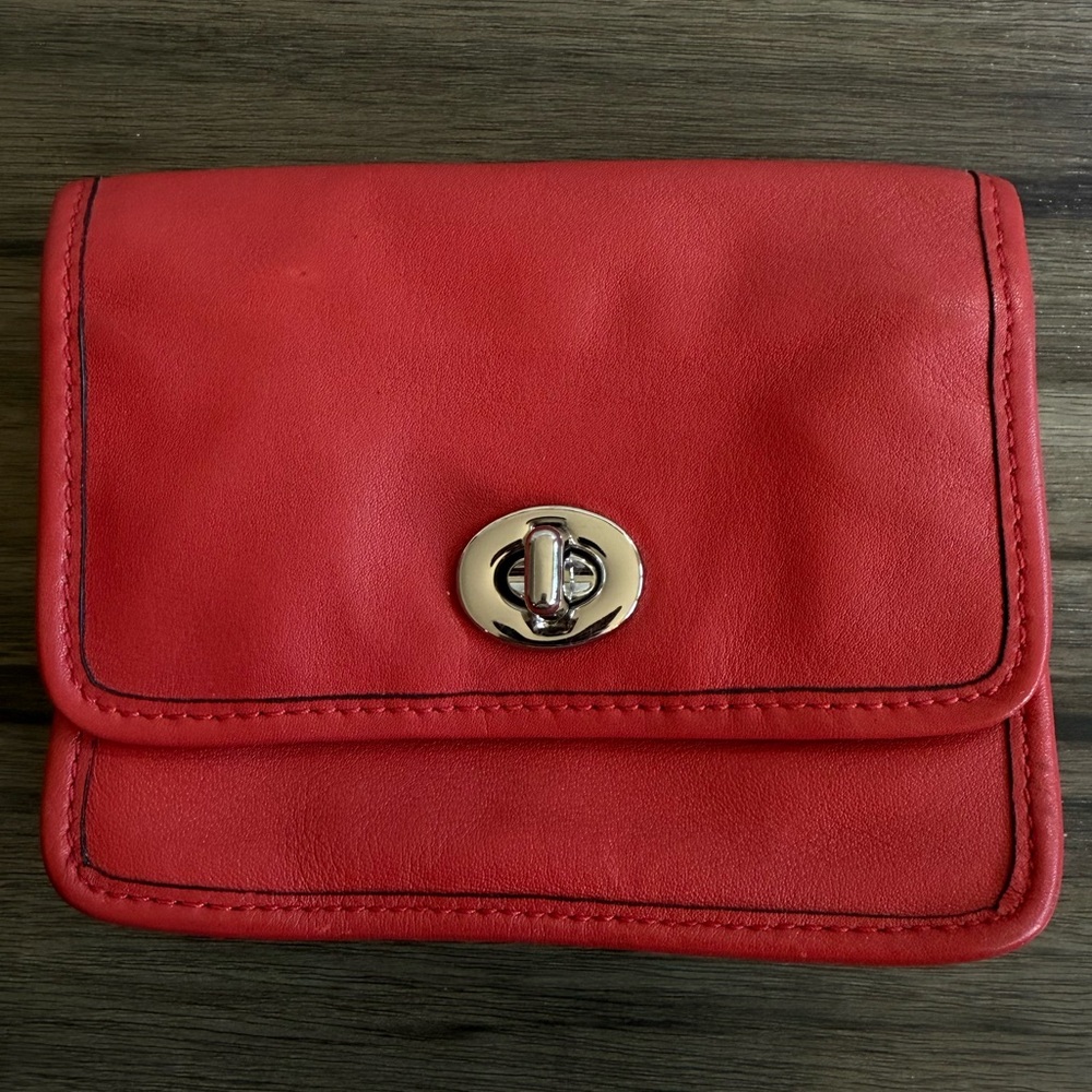 Coach Mini Crossbody - Orange Legacy Leather - Like New